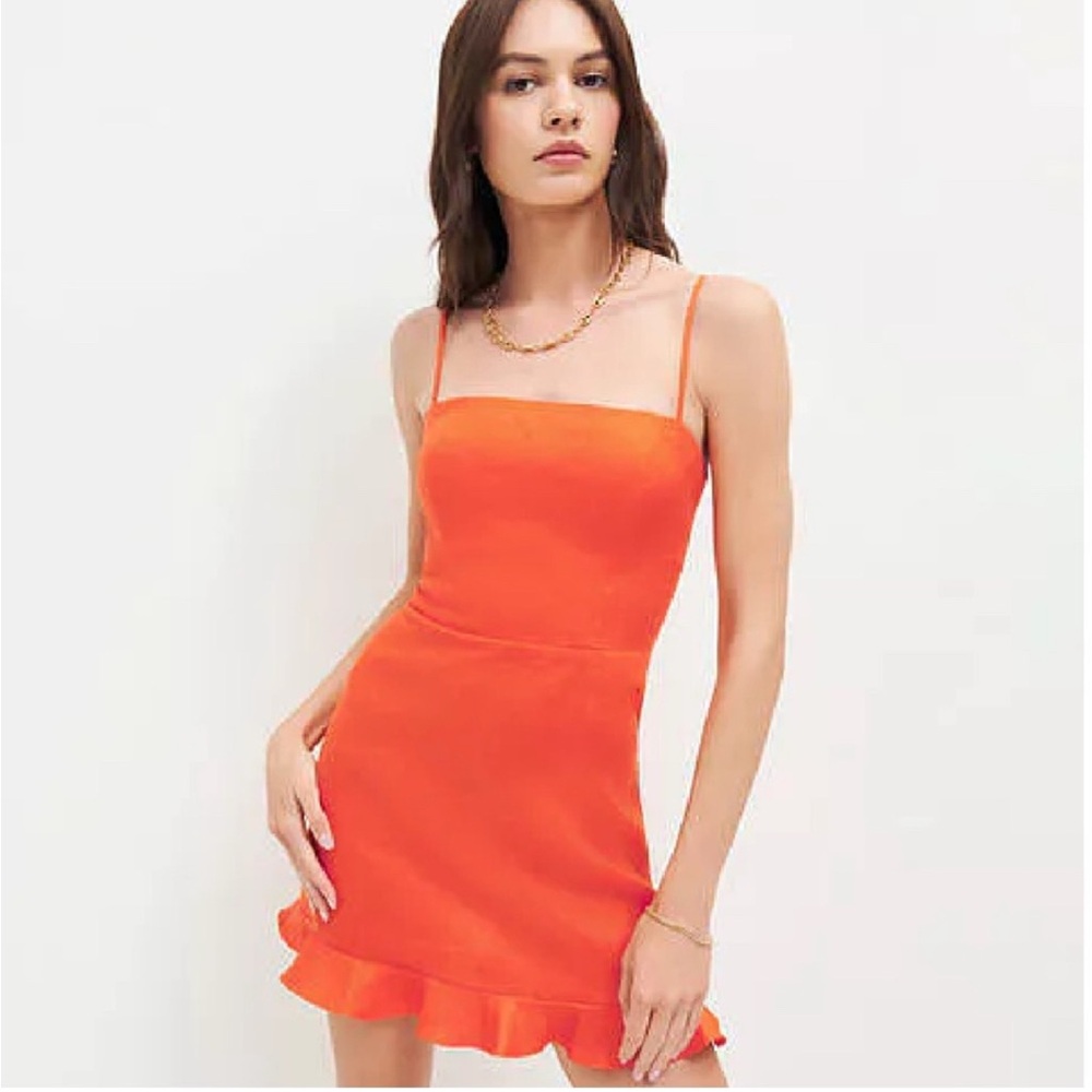 Elegant Orange Women's Dress